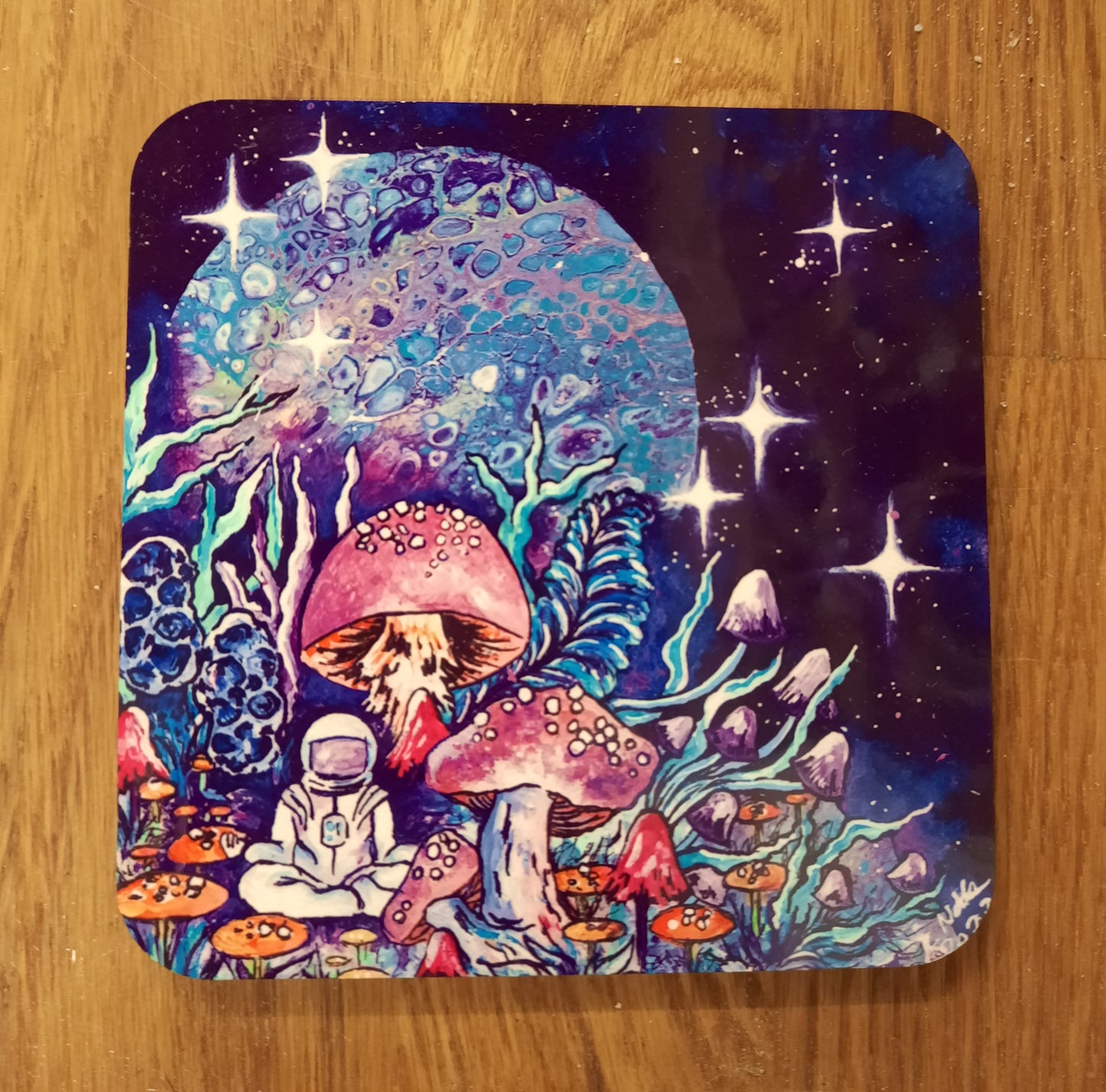 Mushroom art space art mushroom core psychedelic art kelly noble illustration