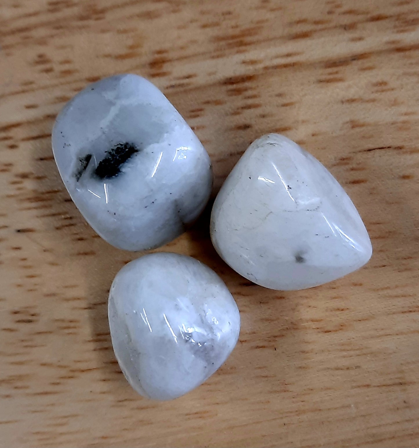 Rainbow moonstone polished tumblestones crystals
