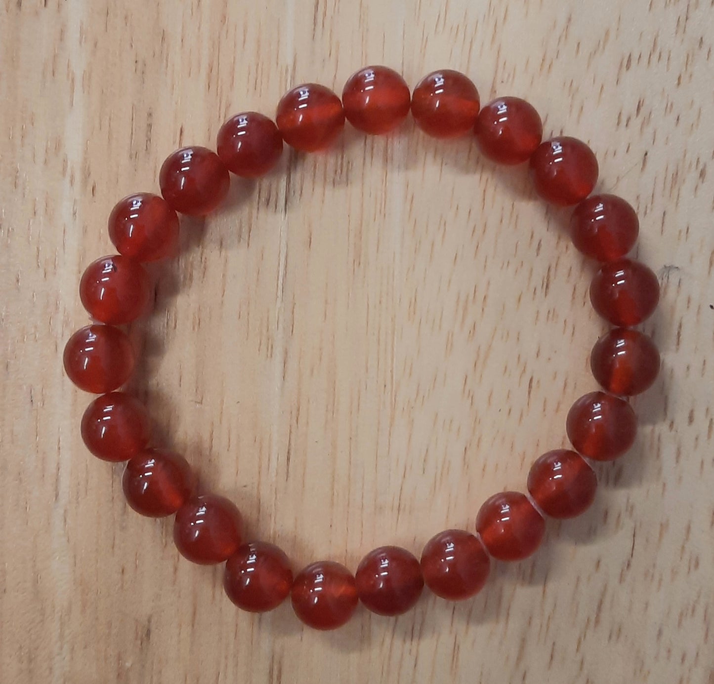 Carnelian powerbead crystals gemstones bracelet