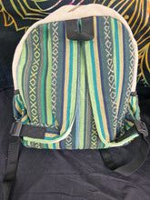 Load image into Gallery viewer, Sun and moon hemp small rucksack.