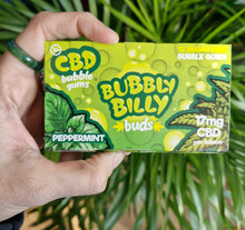 Load image into Gallery viewer, bubbly billy buds cbd bubblegum chewing gum cbd sweets edibles natural anxiety stress  pain relief
