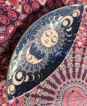 Load image into Gallery viewer, Sun And moon incense holder enamel bowl hippy 90s aesthetic gift Boho