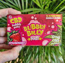 Load image into Gallery viewer, Bubbly Billy buds multifaceted cbd chewing gum bubble gum natural pain anxiety stress relief