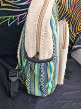 Load image into Gallery viewer, Sun and moon hemp small rucksack.
