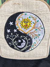 Load image into Gallery viewer, Sun and moon hemp small rucksack.