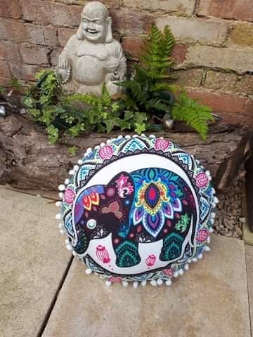 Meditation cushion elephant design