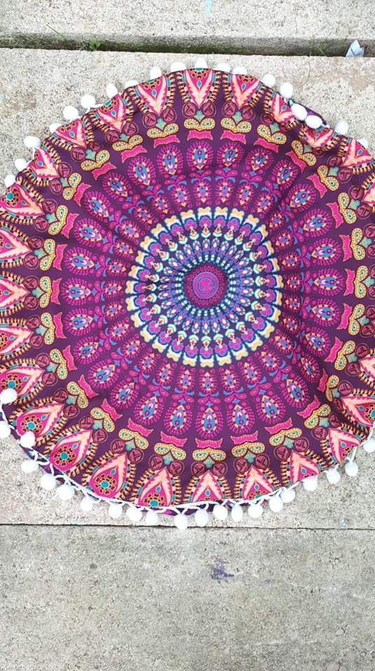 Meditation cushion mandala design