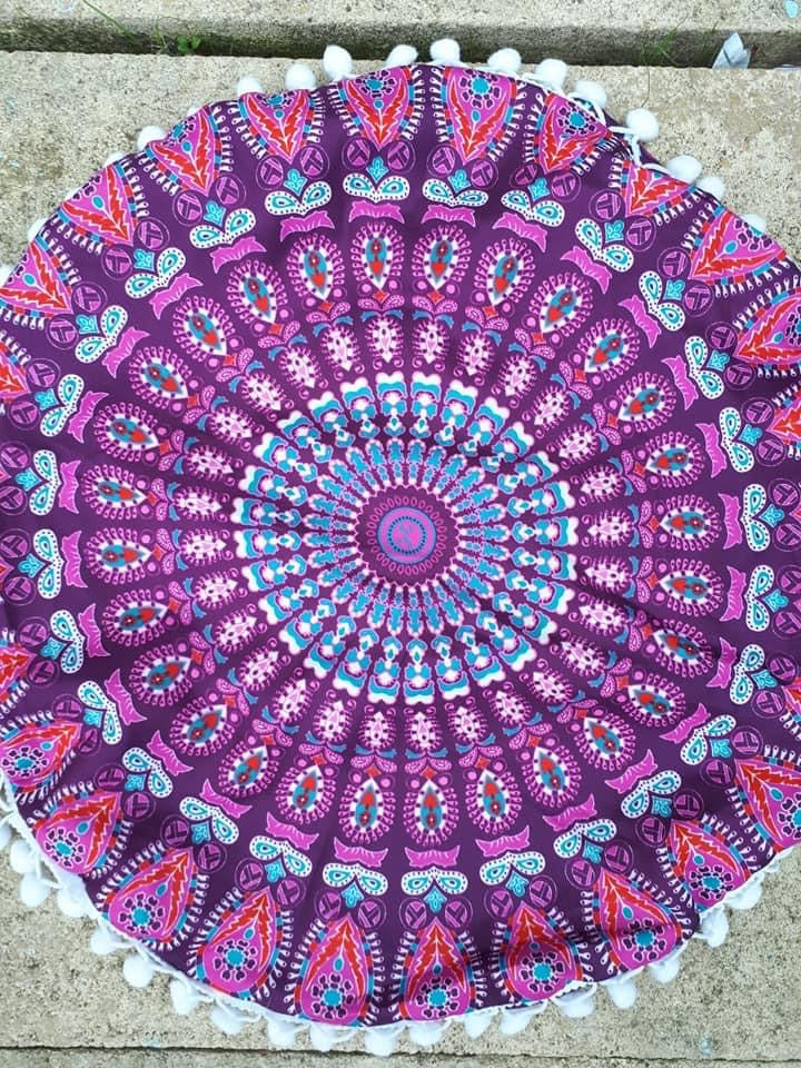 Meditation cushion mandala design