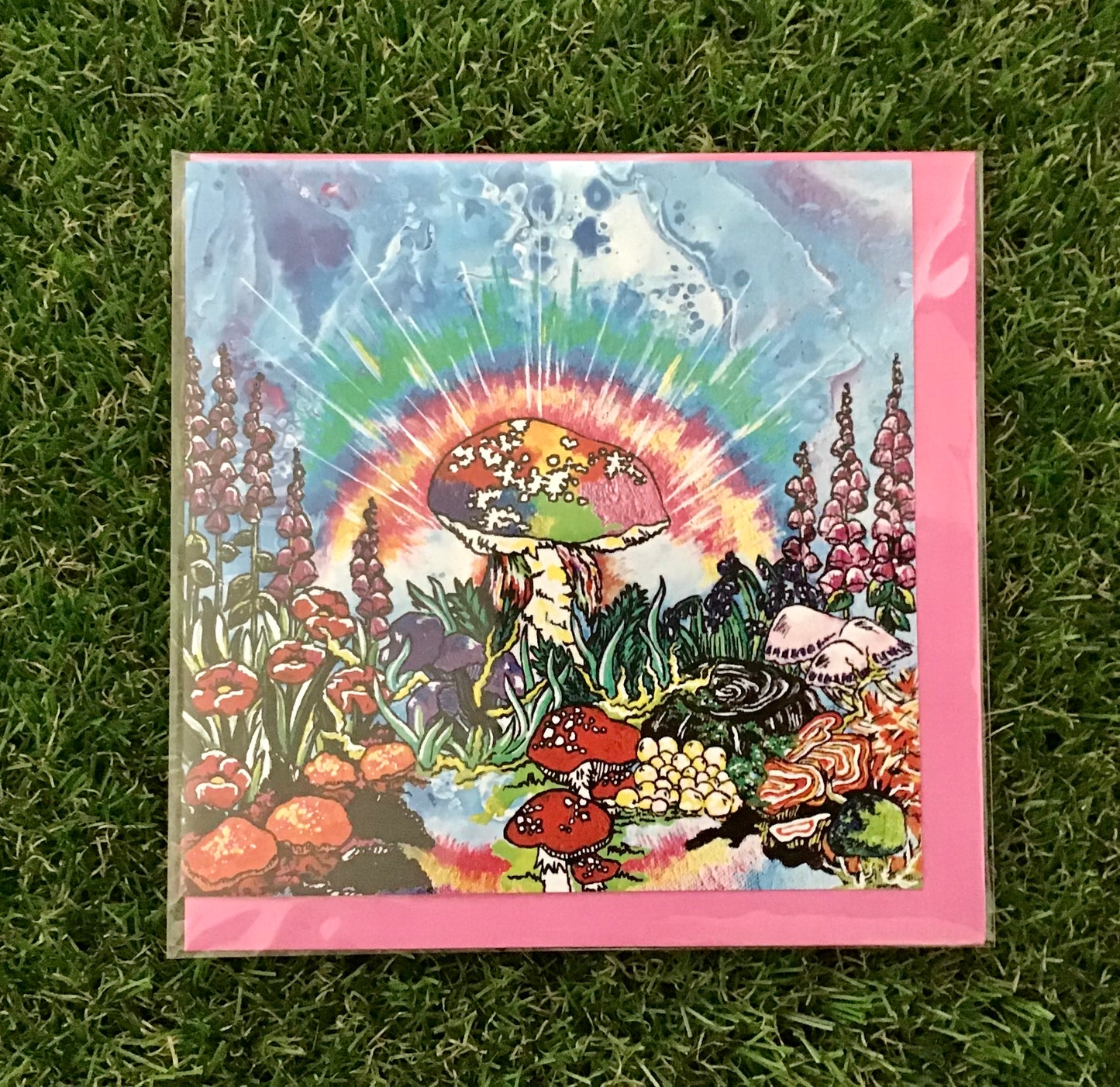 Mushroom forest art card collection