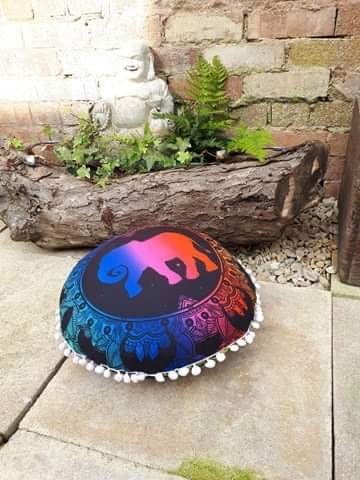 Meditation cushion elephant design