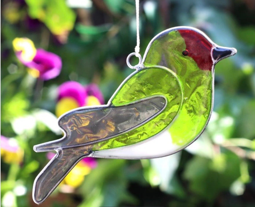 Goldfinch bird suncatcher