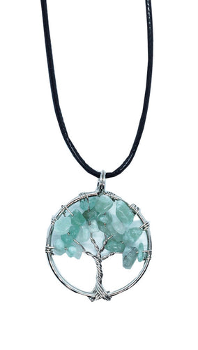 green aventurine tree of life necklace
