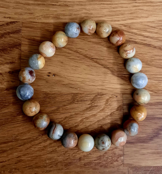 Crazy lace agate powerbead crystals bracelet jewellery