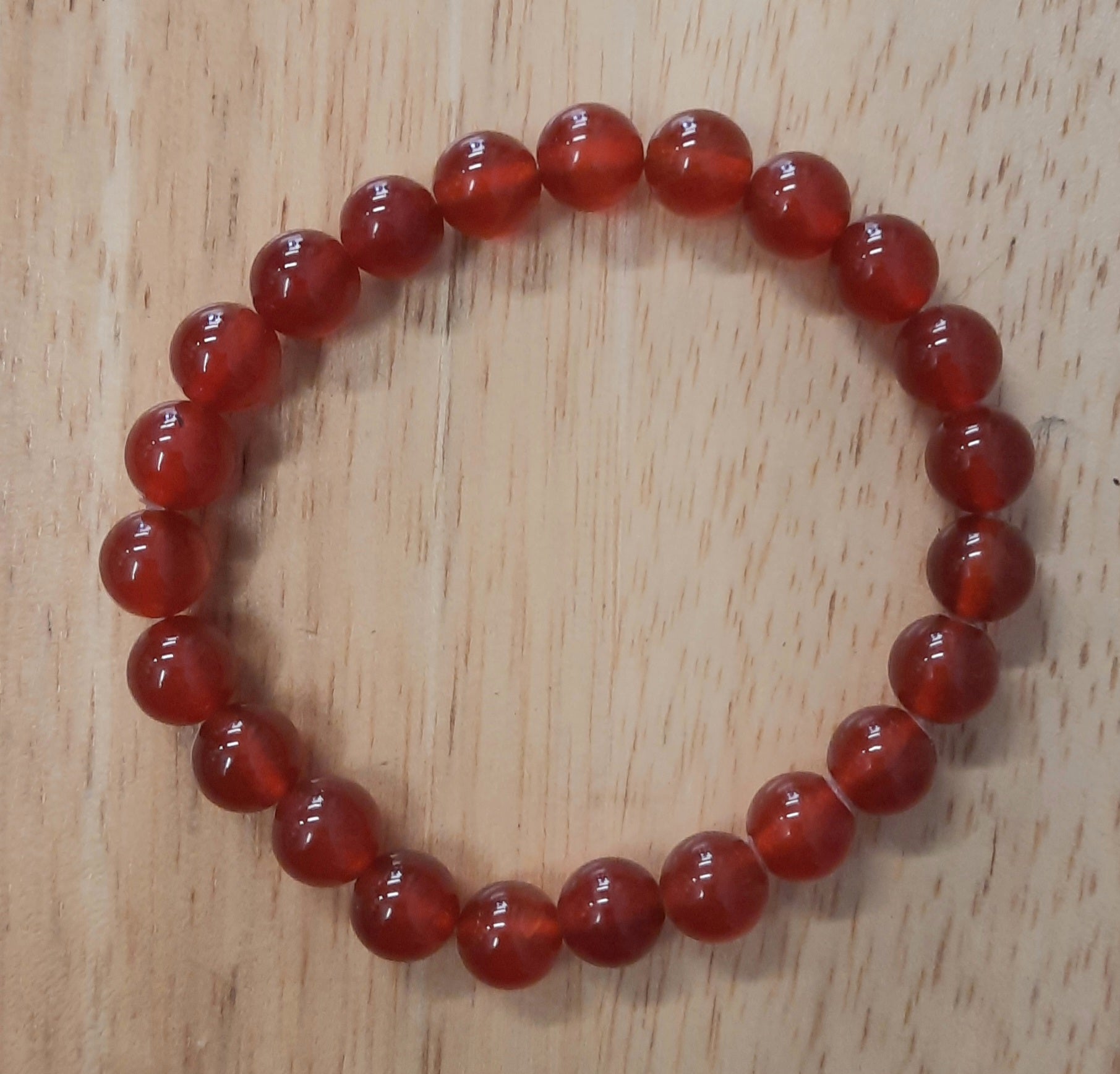 Carnelian powerbead crystals gemstones bracelet