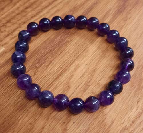 Amethyst powerbead crystal bracelet gemstones