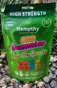 30 Sugar free CBD gummies by Hempthy ( 1000mg) 20mg per gummy