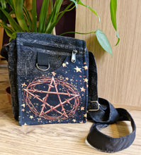 Load image into Gallery viewer, Pentacle star hippy bag satchel gothic alternative passport bag