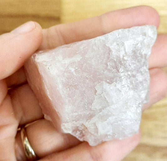 Rough rose quartz raw specimen crystals