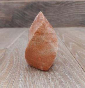 Peach moonstone polished flame crystals