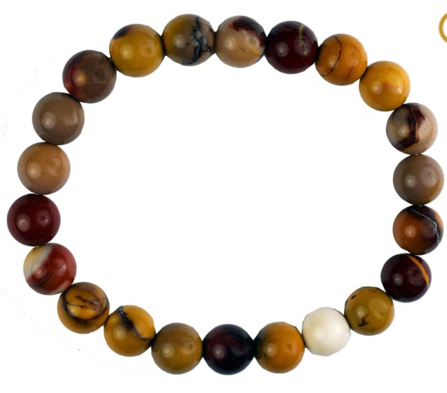 Mookaite powerbead crystal bracelet