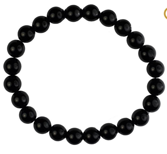 Black onyx powerbead bracelet crystals