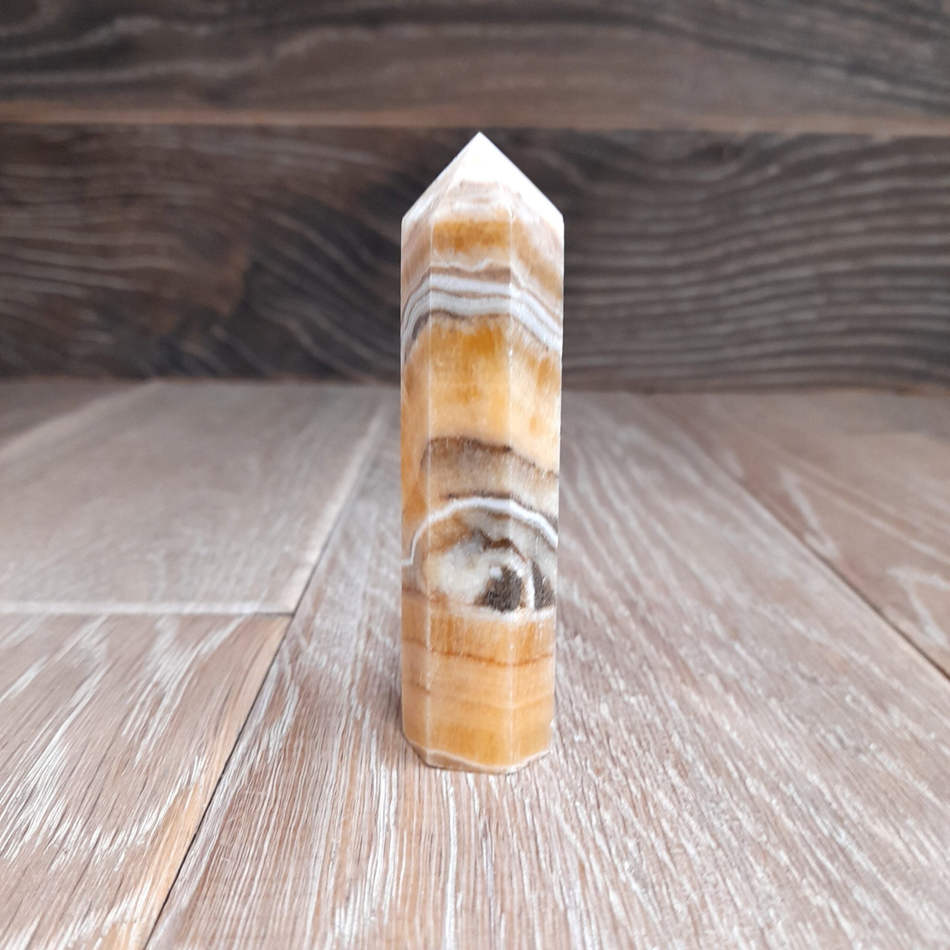 banded calcite generator point crystal tower