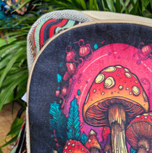 Load image into Gallery viewer, Mushroom backpack rucksack festival hippy bag mushroom gift psychedelic 