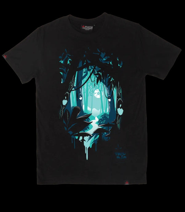 THTC deep forest hemp tshirt premium weight organic cotton black fairtrade activist substainable fashion