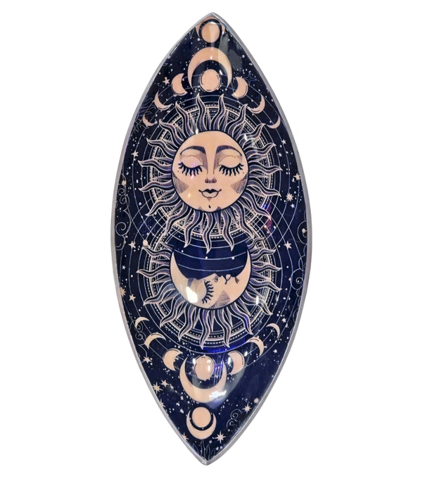 Sun And moon incense holder enamel bowl hippy 90s aesthetic gift Boho 
