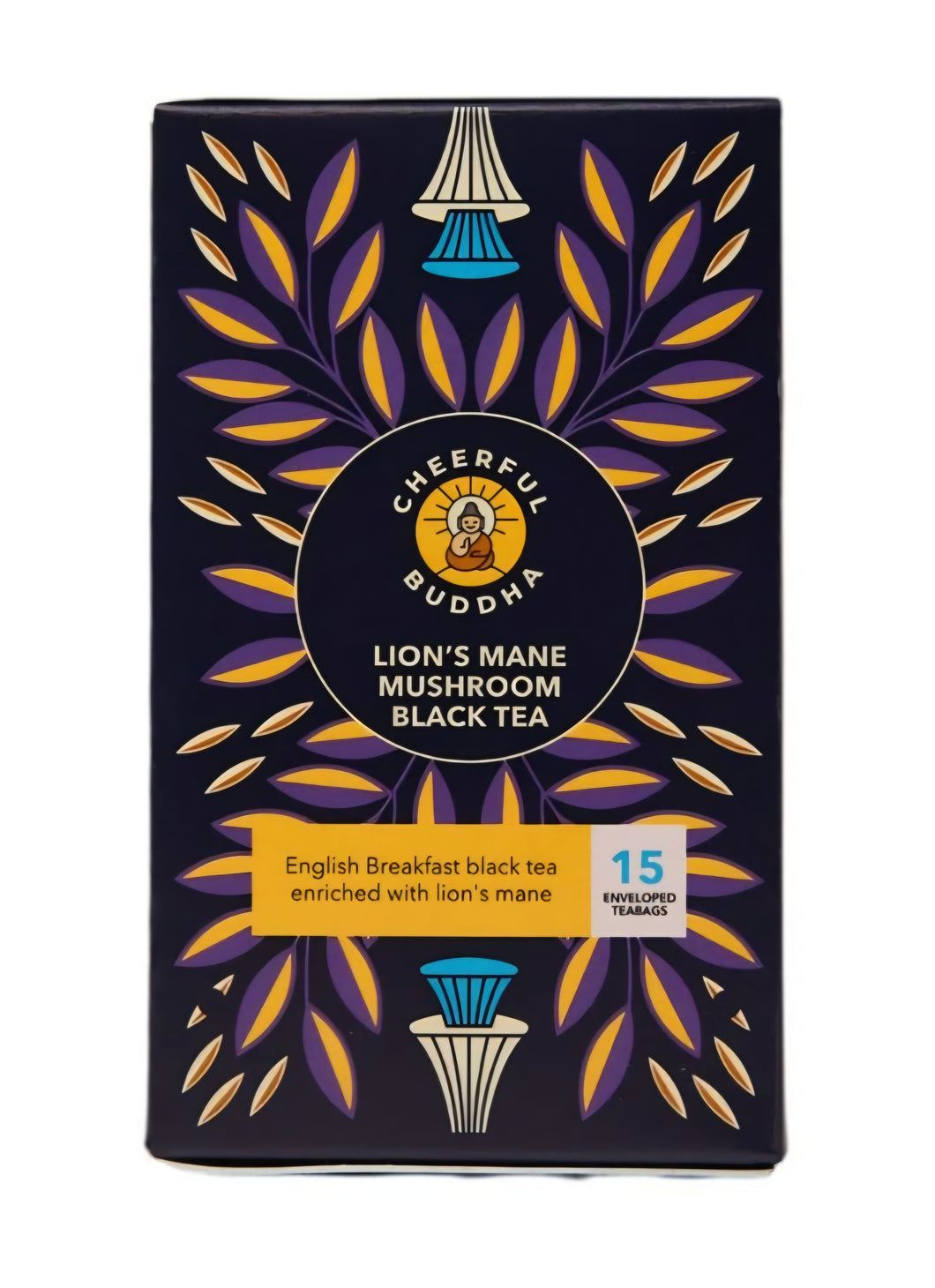 Lions mane mushroom black tea food supplement natural vegan