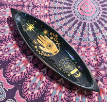 Load image into Gallery viewer, Enamel incense bowl - Hamsa design