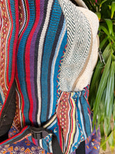 Load image into Gallery viewer, snail on mushroom hemp backpack rucksack hippy bag festival wear alternative 