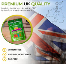 Load image into Gallery viewer, Hempthy sugarfree 1000mg high strength cbd gummies food supplement