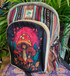 Mushroom backpack rucksack festival hippy bag mushroom gift psychedelic 