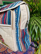 Load image into Gallery viewer, Snail on mushroom hemp backpack