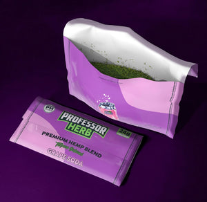 Professor herb premium hemp blend cbd Grape soda