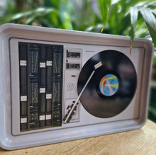 Load image into Gallery viewer, Retro record player rolling tray stash tin headshop grunge 90s aesthetic