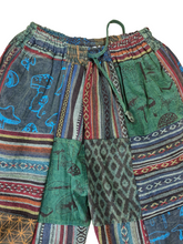 Load image into Gallery viewer, Green gheri stonewash patch cotton trouser