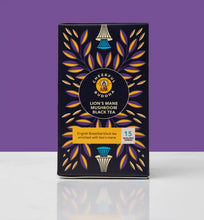 Load image into Gallery viewer, Lions mane mushroom black tea food supplement natural vegan