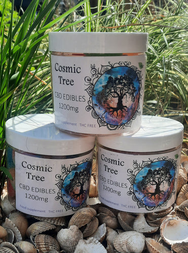 Cosmic tree cbd edibles gummies vegan sweets 1200mg broad spectrum