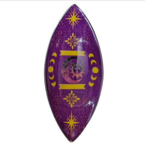 Incense holder enamel bowl purple moon and star 90s aesthetic boho moon phase design