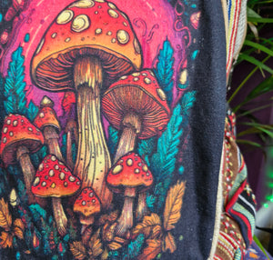 Mushroom backpack rucksack festival hippy bag mushroom gift psychedelic 