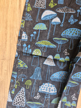 Load image into Gallery viewer, Mushroom moon print hippy trousers festival fashion 100%cotton handprints fairtrade alternative clothing