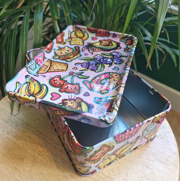 Cute animal fruity pink girlie rolling tray stash tin headshop accessories 