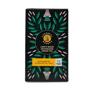 Lions mane mushroom green tea cheerful buddha food supplement nootropics herbal