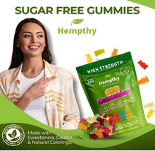 Load image into Gallery viewer, Hempthy sugarfree 1000mg high strength cbd gummies food supplement