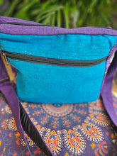 Load image into Gallery viewer, Lotus and mushroom printed with pocket messenger bag