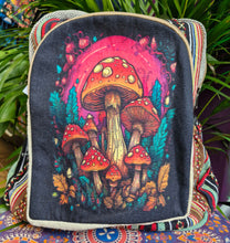Load image into Gallery viewer, Mushroom backpack rucksack festival hippy bag mushroom gift psychedelic 