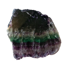 Rainbow fluorite slab