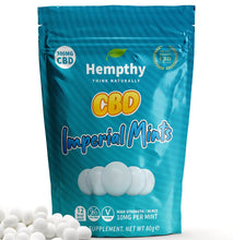 Load image into Gallery viewer, CBD Imperial Mints By Hempthy 1000mg ( 20mg per mint)